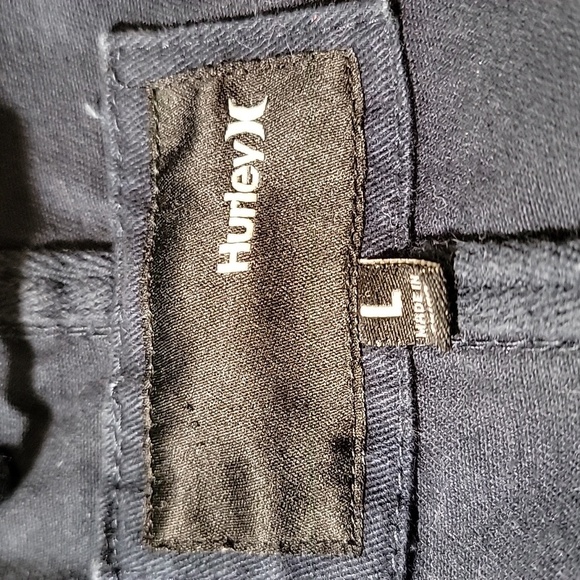 Hurley Winchester Woven Jacket Coat Hoodie Hooded Zip-Up Button Navy Blue Gray L - Picture 12 of 16